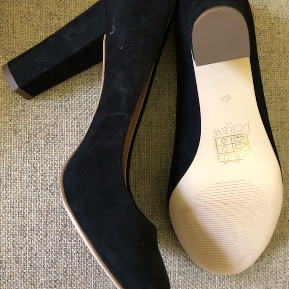 Suede black square heels - Picture 2 of 2